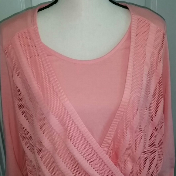 Surplice pullover top peach - Picture 3 of 4